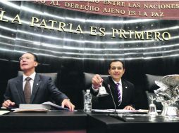 Ernesto Cordero, presidente de la Mesa Directiva de la Comisión Permanente, inicia la sesión donde exigieron explicaciones a EU. NTX /