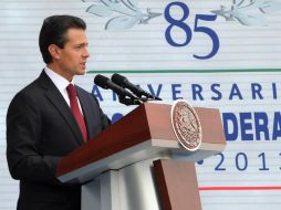 Enrique Peña Nieto reconoce las aportaciones que la corporación realiza al país. SUN /