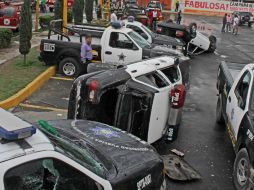 La muerte de dos jóvenes provocó que habitantes de la comunidad quemaran y destruyeran patrullas para exigir justicia. ARCHIVO /