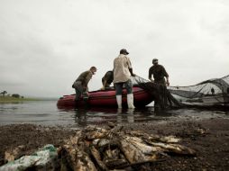 El desastre ecológico en la presa El Hurtado ocurrió en días pasados debido a un derrame de melaza. ARCHIVO /