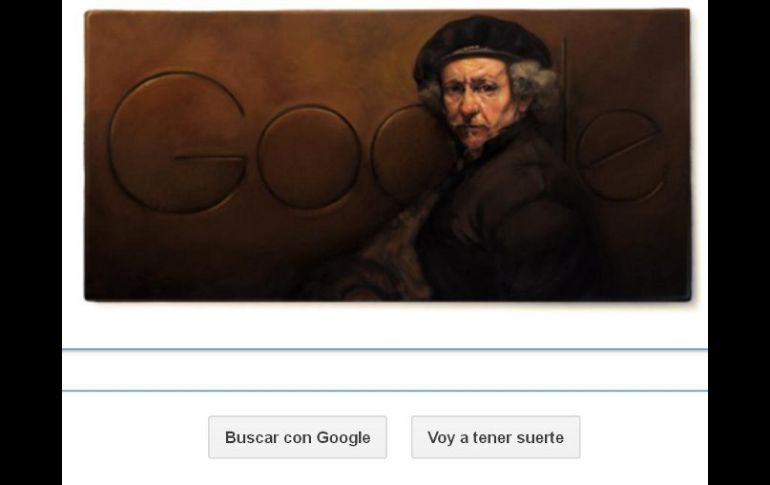 El rostro de su autorretrato fechado en 1659, ilumina un doodle penumbrista. ESPECIAL /