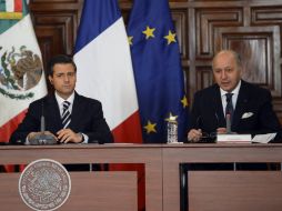 Peña Nieto destaca que Francia es el segundo socio de México en cooperación técnica-científica. AFP /