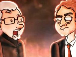Así lucen Sir Alex y José Mourinho caricaturizados. ESPECIAL /