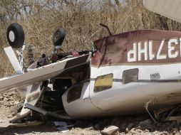 Luego de que la avioneta cayera, explota, provocando la muerte inmediata de tres de sus ocupantes. ARCHIVO /