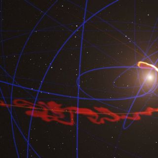 Agujero negro supermasivo desgarra una enorme nube de gas