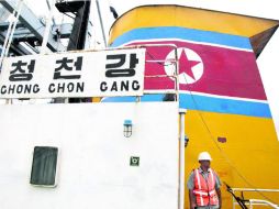 El ministro de Seguridad panameño, José Raúl Mulino, dijo que el navío Chong Chon Gang ha estado involucrado en otros hechos delictivos AP /