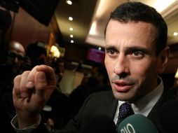 ''Tengo la responsabilidad de pedirle a cada presidente que los compromisos hay que honrarlos'', dijo el opositor venezolano. EFE /