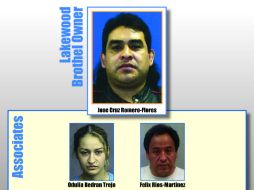 Los seis sospechosos de red de prostitución detenidos en Nueva Jersey. EFE /