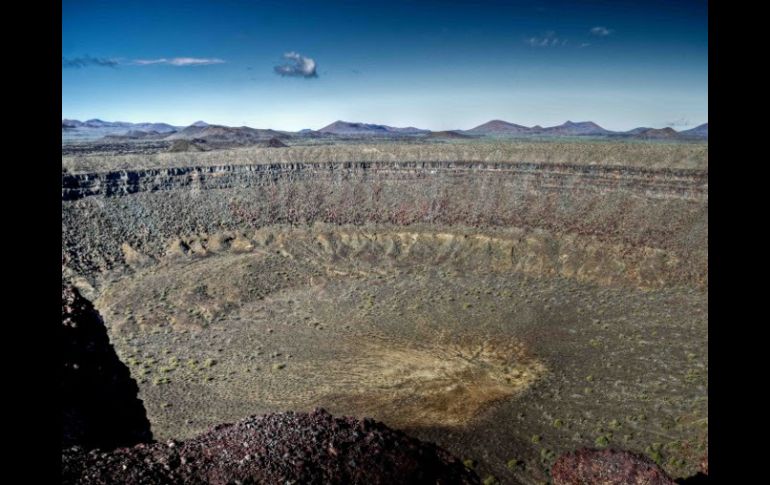 El cráter de ''El Elegante''. Una invitación a contemplar la belleza donde otros verían desolación. ARCHIVO /