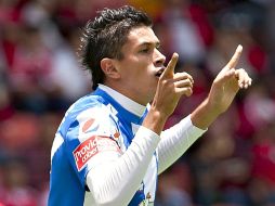Arce celebra su primer gol como jugador de los Tuzos. MEXSPORT /