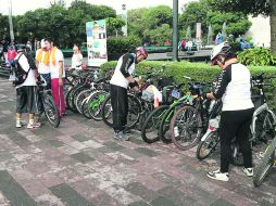Arranca programa. El INAH inició un recorrido en bicicleta por la Zona Arqueológica de Tlatelolco. NTX /