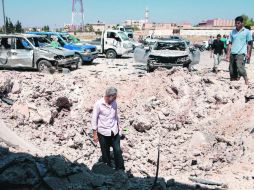 Destrucción. Las ONG reportaron bombardeos en varias regiones de Siria. AFP /