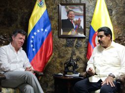 Se espera que a finales de la tarde Maduro y Santos firmen un acuerdo bilateral y posteriormente ofrezcan una rueda de prensa. AFP /