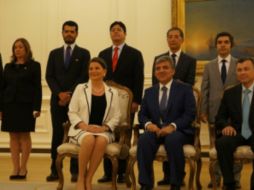 Martha Elena Bárcena ante el presidente de Turquía, Abdullah Gül. ESPECIAL /