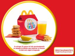 McDonald's incurre en publicidad engañosa con imágenes y leyendas inexactas en su producto ''Cajita Feliz''. ESPECIAL /