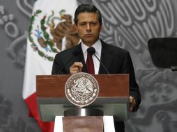 Peña Nieto anuncia que trazará metas educativas para que el país participe en causas mundiales. ARCHIVO /