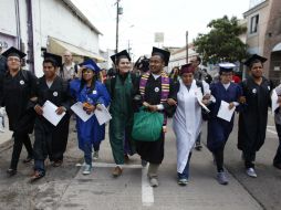 Los nueve jóvenes protestaban por las calles de Nogales, en Arizona, donde fueron detenidos. AP /