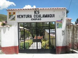 La figura de Ventura Ccalamaqui es recordada, en una escuela de Chipao, Perú. ARCHIVO /