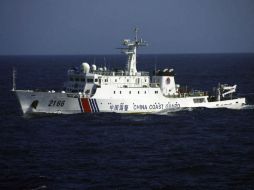 Embarcación de los guardacostas chinos a 73 km del archipiélago de las islas Diaoyu (llamadas Senkaku por Japón). EFE /