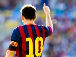 La creación en el mediocampo la puso Leo Messi. EFE /