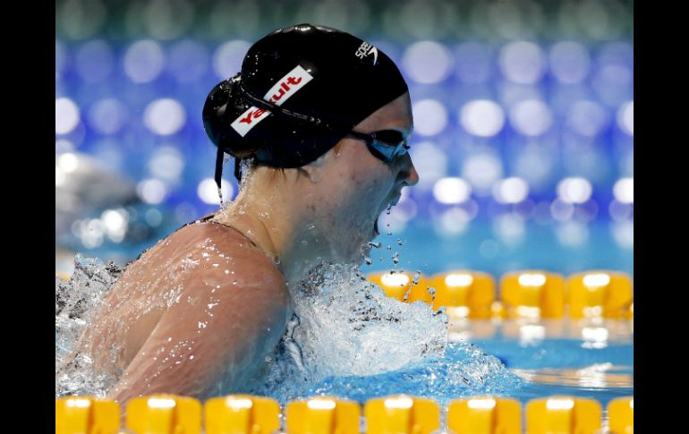 Dittmer se mostró contenta a pesar de no haber avanzado en el Mundial de Natación. AFP /