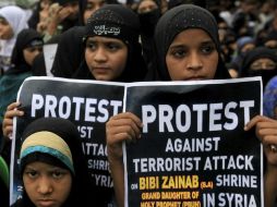 Diferentes protestas se han originado a partir del ataque a una mezquita. EFE /