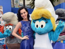 Katy Perry es una de las celebridades que protagoniza ''Los Pitufos 2''. AFP /