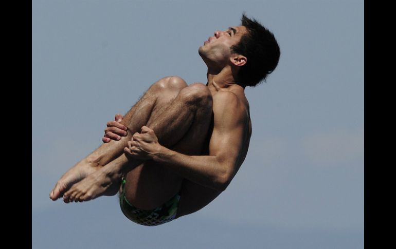 El 'Pollo' García, pupilo de Bautista, termina en quinto lugar en la plataforma de 10 metros. AFP /