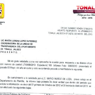 También en la nómina contradicen a Arana