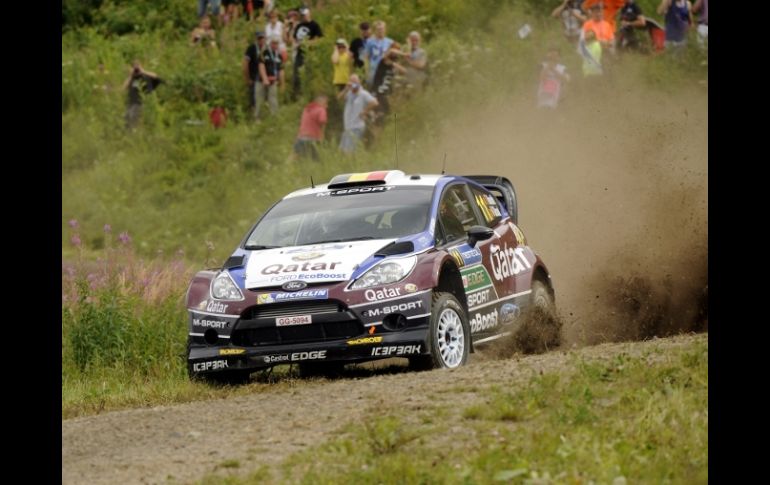El belga Neuville es líder del Rally de Finlandia. AFP /