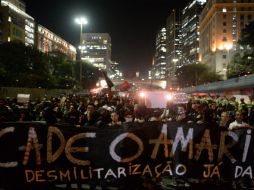 El caso de Amarildo Souza se ha convertido en una de las banderas de las manifestaciones de las últimas semanas en Brasil. AFP /