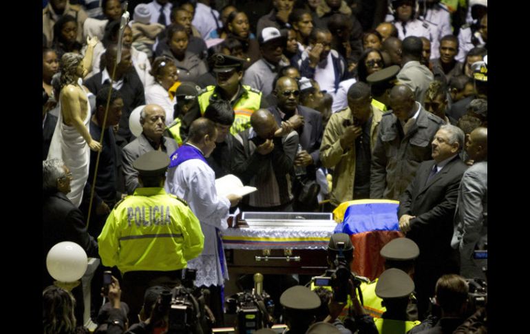 La despedida masiva a Christian Benítez continúa en su natal Ecuador. AFP /