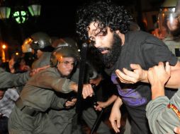 La policía hizo uso de la fuerza contra los manifestantes en Rabat, Marruecos. AFP /