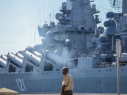 El domingo, los cubanos podrán visitar el Crucero Coheteril ''Moskva''. AFP /