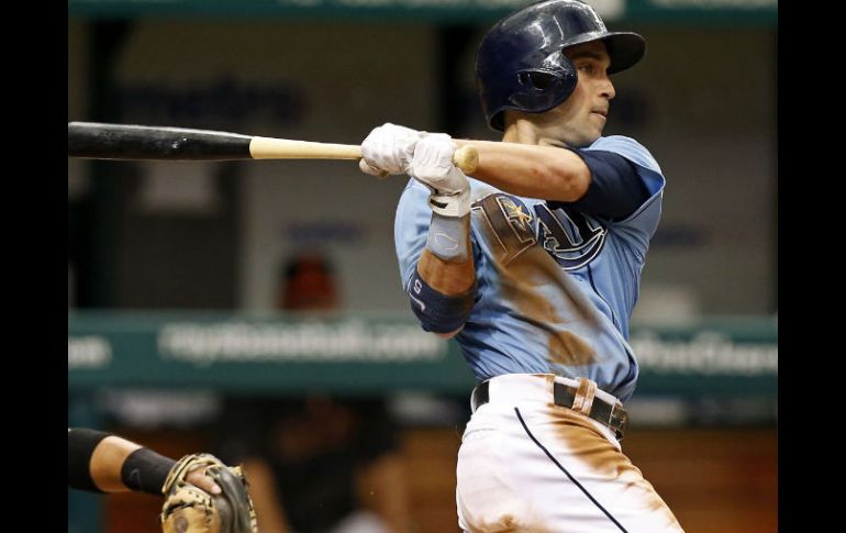 Sam Fuld durante el partido contra los Gigantes. AP /
