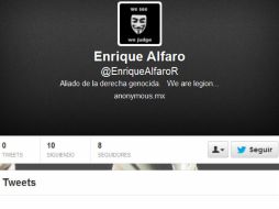 Imagen de la cuenta de @EnriqueAlfaroR que fue hackeada. ESPECIAL /
