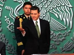 El Presidente Peña Nieto destaca la importancia de apoyar a los emprendedores que intentan crear sus empresas. SUN /
