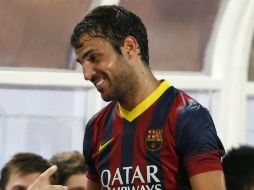 Cesc, de 26 años de edad, habla por primera vez sobre la posibilidad de abandonar las filas blaugranas. EFE /