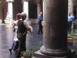 En la imagen, la líder detenida Montserrat Martín.  /