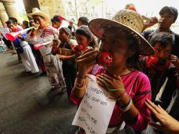 Indican que los indígenas permanecerán en los portales hasta que haya una conclusión en las negociaciones. ARCHIVO /