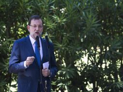 En rueda de prensa en el Palacio de Marivent, Rajoy dijo que la posición española es de apertura al diálogo. AFP /