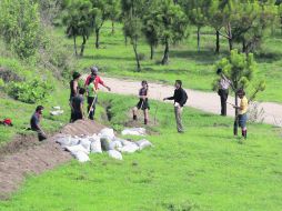 Voluntarios en Colomos III, zona para la que se tramita la declaración de Área Natural Protegida, en la categoría Hidrológica. EL INFORMADOR /
