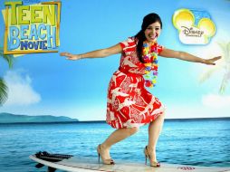 Daniela Usi, nueva conductora de Planeta Disney, durante la presentación de ''Teen Beach Movie''. EL INFORMADOR /