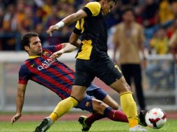 Cesc se someterá a lo largo del día a diversas pruebas para determinar el periodo que tendrá que estar de baja. AP /