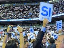 Los nuevos estatutos establecen que toda la militancia participe en la elección del dirigente nacional. NTX /