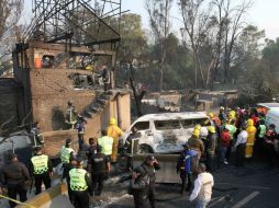 Se presume que la vivienda servía de almacén de cohetes y juegos pirotécnicos. ARCHIVO /