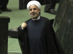 El nuevo presidente iraní, Hasan Rohani, tras su discurso en el Parlamento en Teherán. EFE /