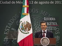Peña Nieto destaca a la iniciativa como una de las ''oportunidades más importantes para transformar a México''. AFP /