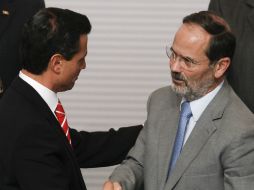 Gustavo Madero estuvo presente en la reunión con el Mandatario Peña Nieto. ARCHIVO /