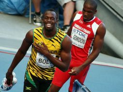 Casi sin despeinarse, el corredor número uno llegó a la meta en la primera ronda de 200 metros. EFE /